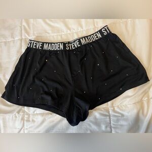 Steve Madden Black Pajama shorts Sleepwear